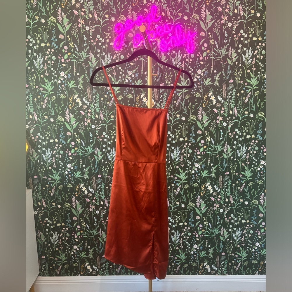 Asymmetrical slit dress